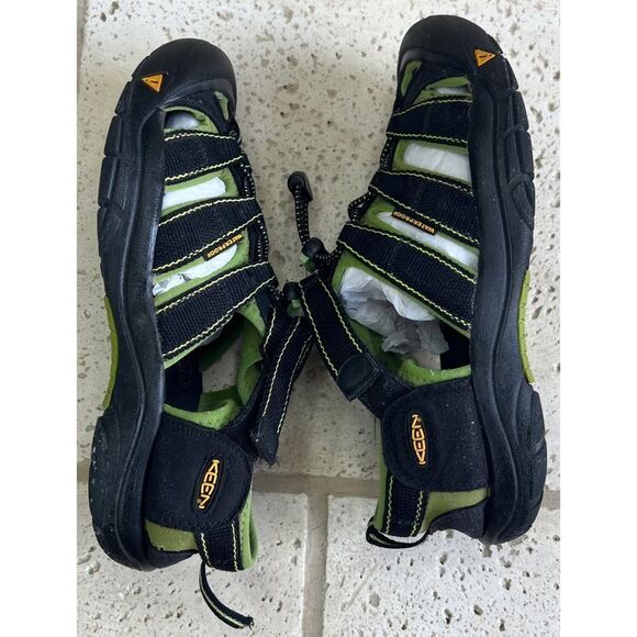Keen NEWPORT H2 Youth Kids Black Lime Green Waterproof Sandals Size 5 - Picture 6 of 15